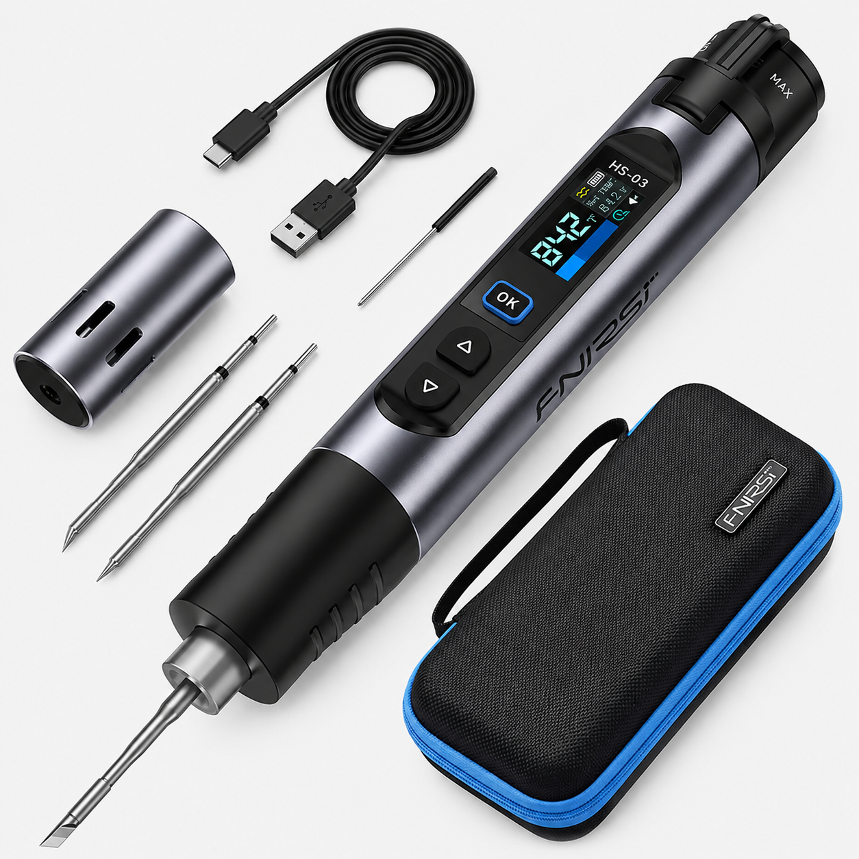 FNIRSI® HS-03 Plus Portable Soldering Iron