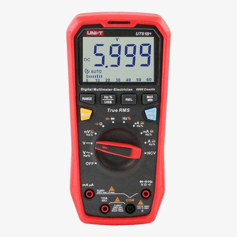 UNI-T UT61B+ Digital Multimeter True RMS AC/DC Voltage Current Resistance Capacitance Tester
