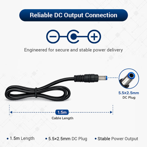 WATTNINE 16.8V 1.5A NMC Battery Charger with CC/CV and Charging Indicator for 4S Battery Packs