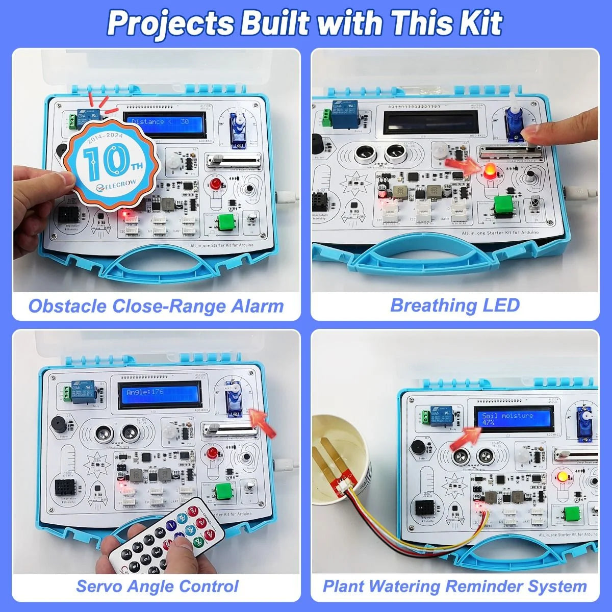 All-in-one Starter Kit for Arduino Common Board Design Kit with 15 Sensors and 21 Lessons