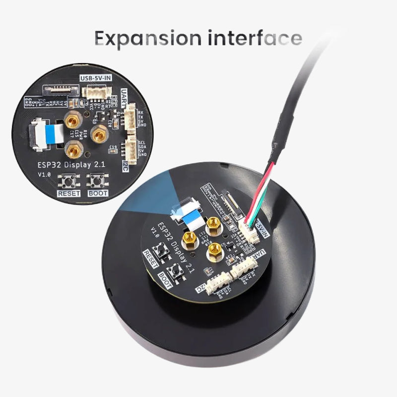 CrowPanel 2.1inch-HMI ESP32 Rotary Display 480*480 IPS Round Touch Knob Screen