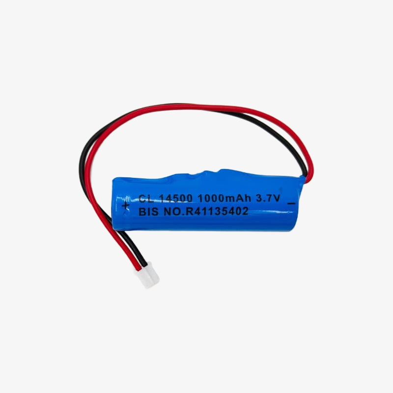 1000mAh 3.7V 14500 Li-ion Battery with BMS and JST Connector