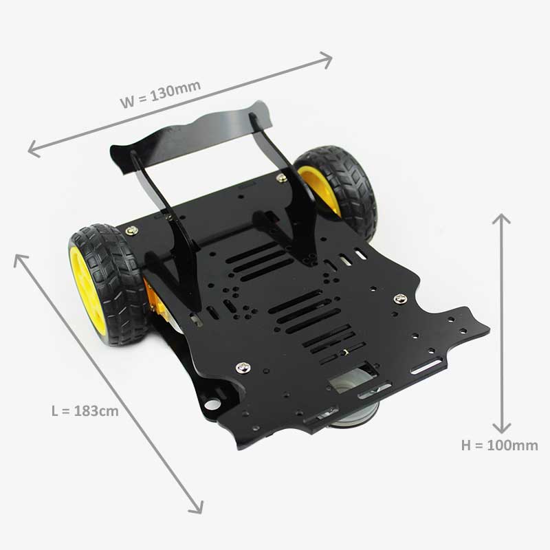 robot car chassis dimensions
