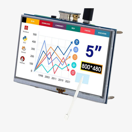 Elecrow RR050 5inch 800x480 Resistive Touch Screen TFT Display for Raspberry Pi B+/2B/3B/4B/5