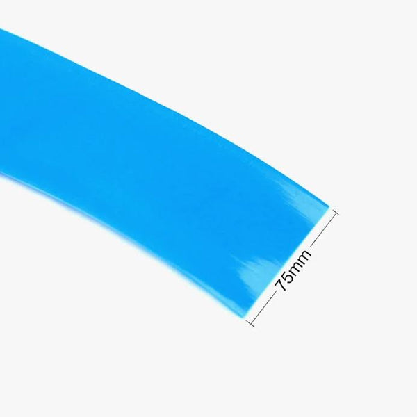 75mm PVC Heat Shrink Sleeve for Lithium Battery Pack - 1 Meter (Blue)