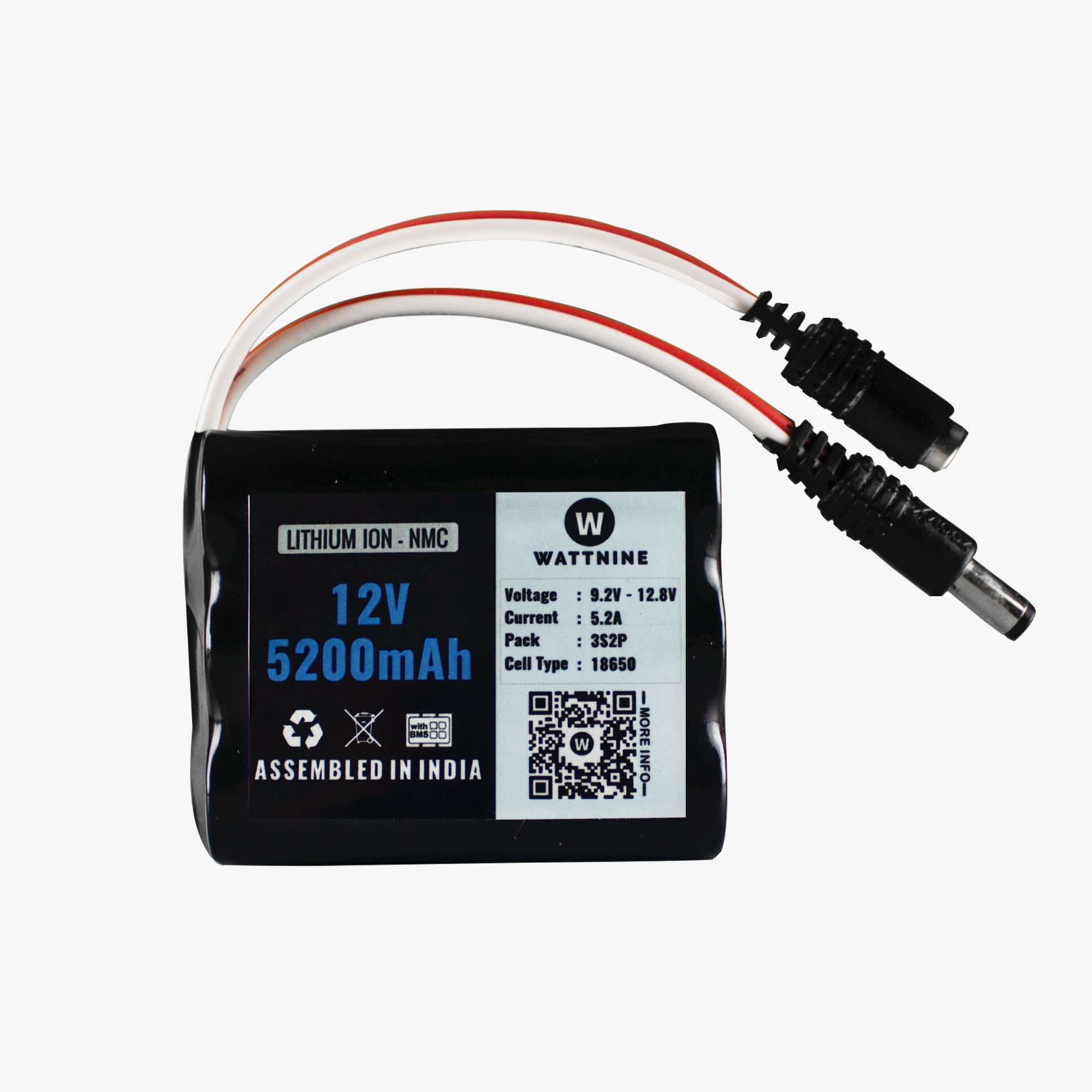 12V 5200mAh Lithium ion Battery Pack