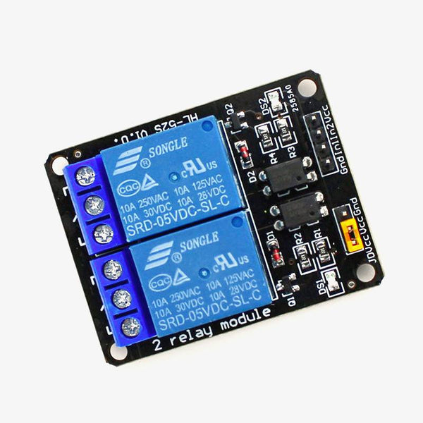 2 Channel 5V Relay Module With Optocoupler Protection – QuartzComponents
