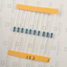 Load image into Gallery viewer, 2.2K ohm, 1/4 Watt Resistor with 1% tolerance (Pack of 10)