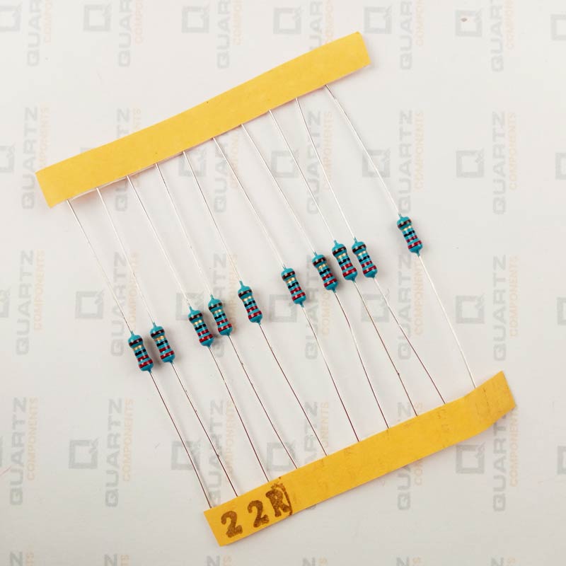 22 ohm, 1/4 Watt Resistor with 1% tolerance (Pack of 10)