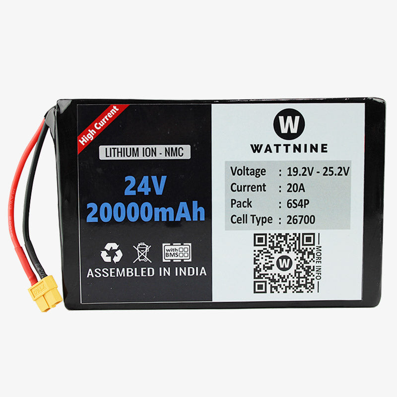 24V 20Ah Li-ion (NMC) Battery Pack