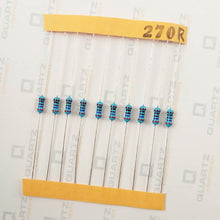 Load image into Gallery viewer, 270 ohm, 1/4 Watt Resistor with 1% tolerance (Pack of 10)