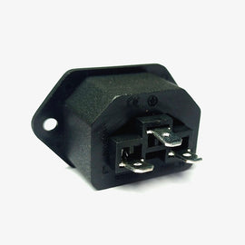 3-Pin Female Panel Mount AC Power Supply Socket 