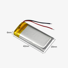 3.7V 450mAh Lithium Polymer Rechargeable Battery
