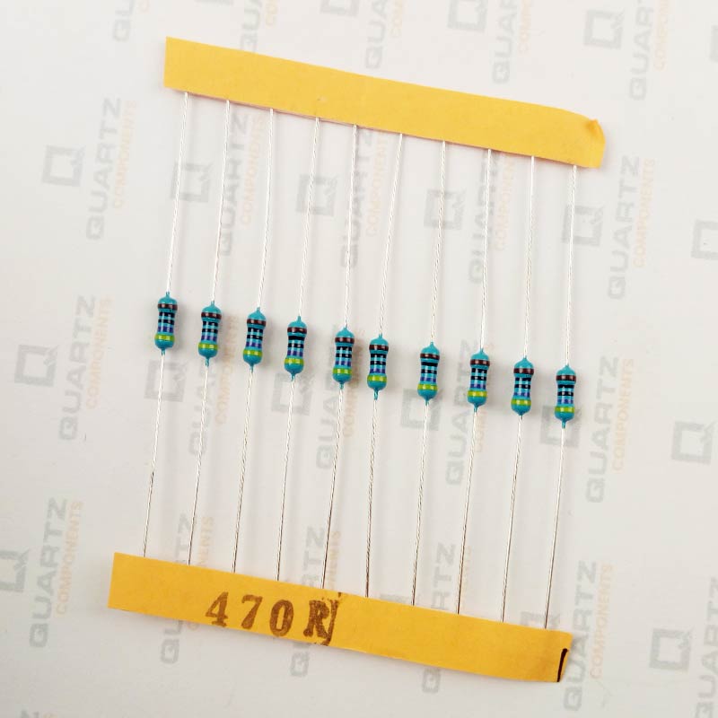 470 ohm, 1/4 Watt Resistor with 1% tolerance (Pack of 10)
