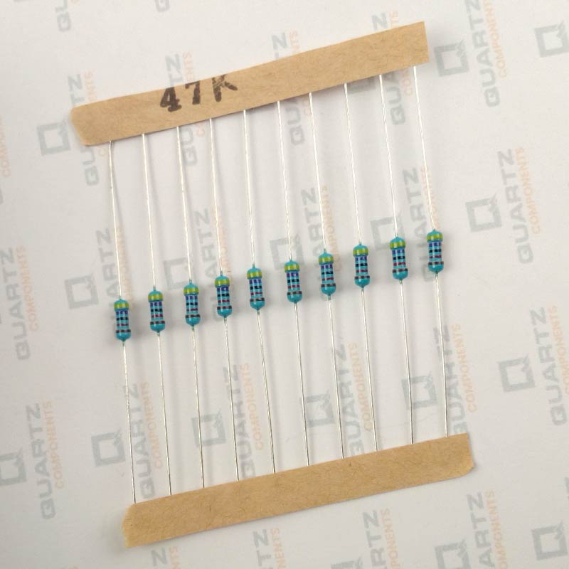 47K ohm, 1/4 Watt Resistor with 1% tolerance (Pack of 10)