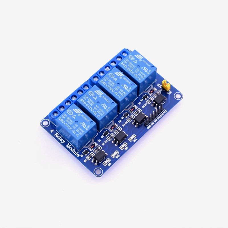 Buy 5V/3.3V 10A Four Channel Relay Module Online – QuartzComponents