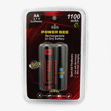 Load image into Gallery viewer, Rechargeable AA Battery 3.7V 1100mAh - (Pack of 2)