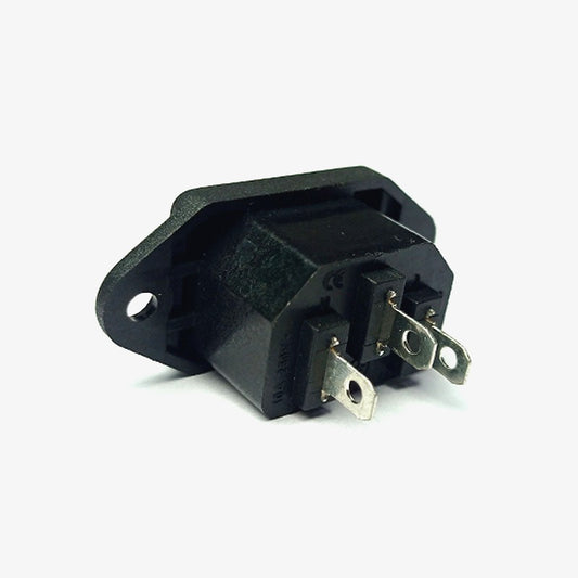3-Pin Male Panel Mount AC Power Supply Socket 