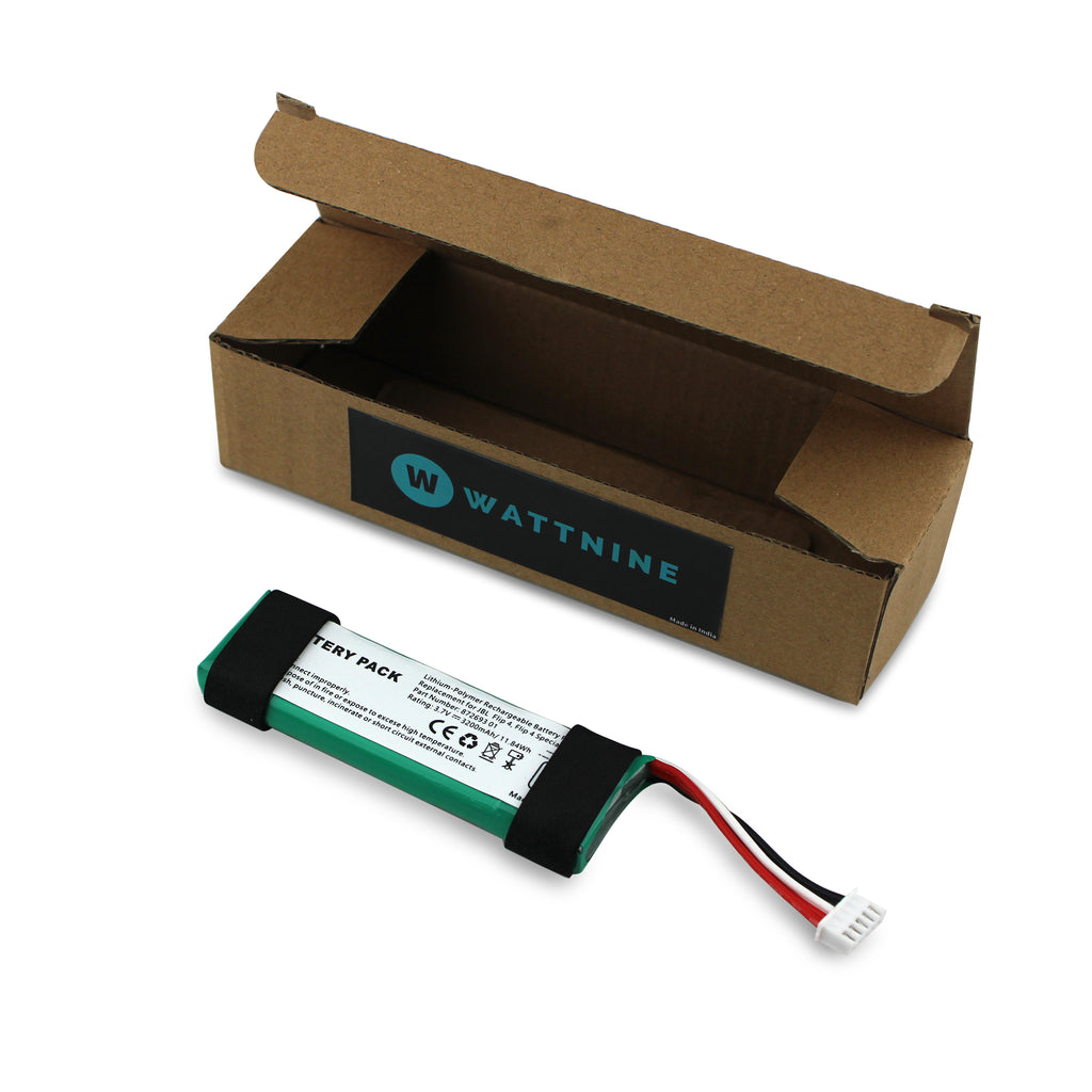 WATTNINE JBL Flip 4 Battery Replacement Kit  - 3.7V 3200mAh High Quality Lipo battery with tools for Home Replacement