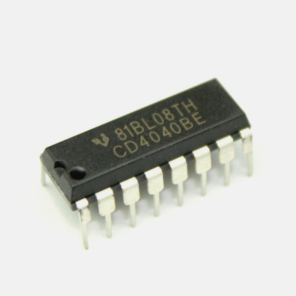 CD4040 - 12 Stage Ripple Carry Binary Counter IC - 16 Pin DIP Package