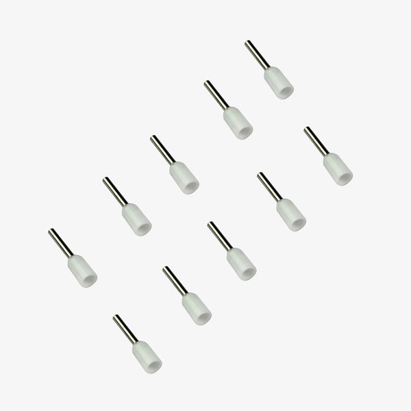 0.5 sqmm Insulated Terminal Ferrule End Lug (Pack of 10) Crimp Wire Lugs/End Sealing Lugs/Crimp Connectors/Tubular Lugs