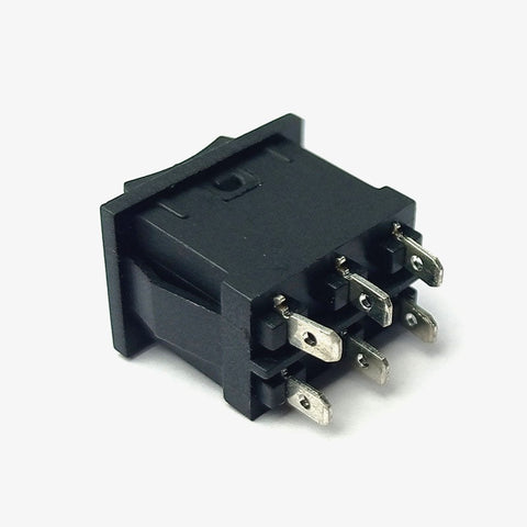 DPDT Center Off Rocker Switch - 6A 