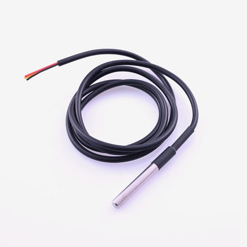 10-Pack DS18B20 Waterproof Digital Temperature Sensors - 1-Meter Cable Length