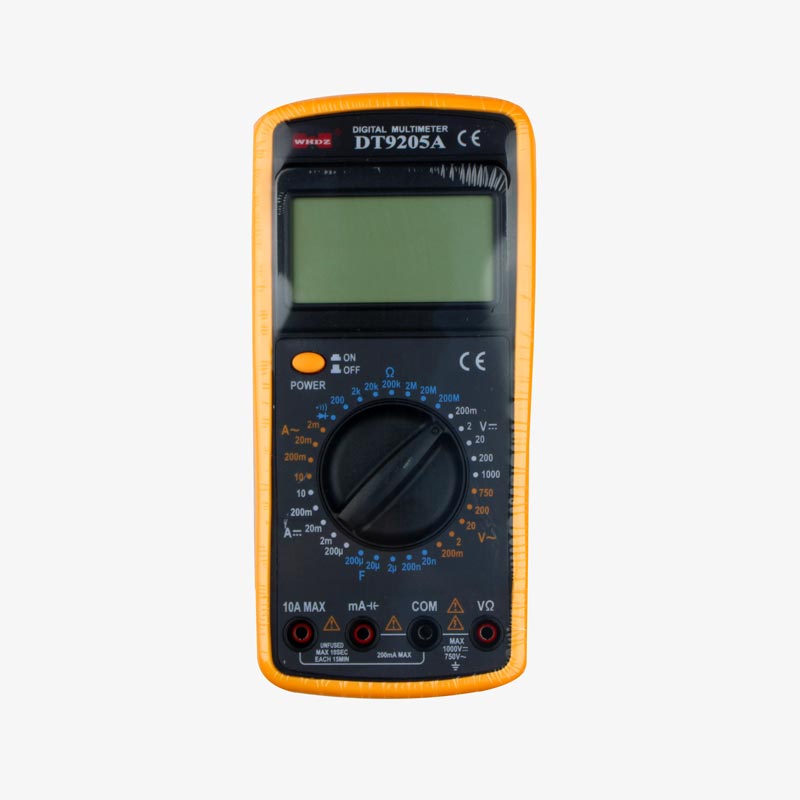 DT9205A Digital Multimeter with Probes and Battery – QuartzComponents