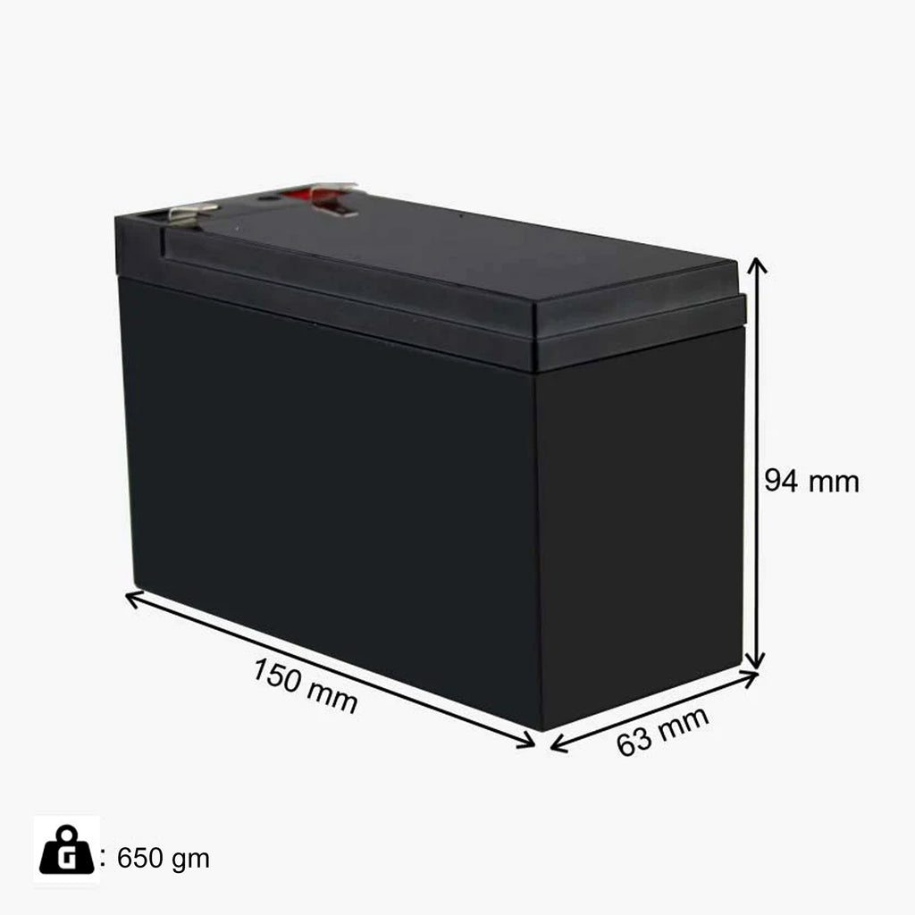 Dimensions of 12v 7.8Ah Battery Pack