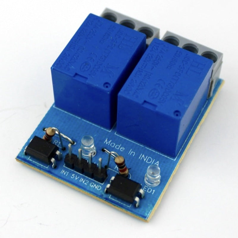 Dual Channel 5V Relay Module - Made in India – QuartzComponents