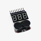 Lithium/Lipo Battery Voltage Tester for 1s-8s (Low Voltage Buzzer Alarm) for Lipo and NMC Battery Packs