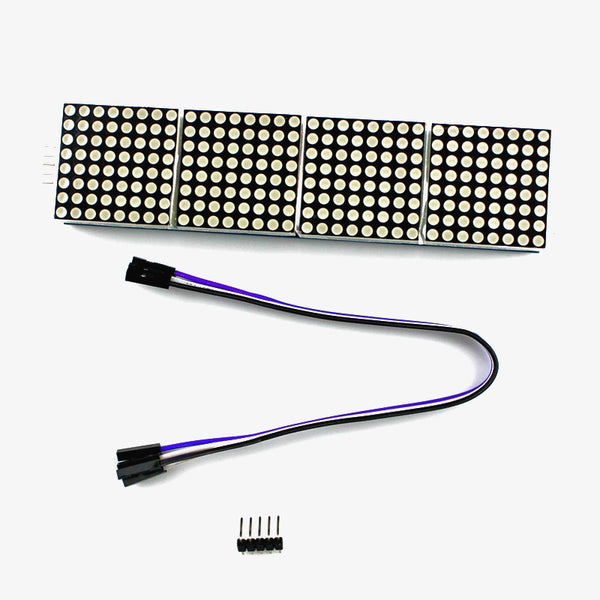 MAX7219 4-in-1 LED Dot Matrix Display Module With 5P Line - Foto 4