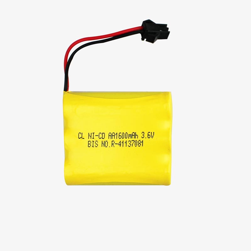 Ni-Cd AA 1600mAh 3.6v Cell Battery Pack