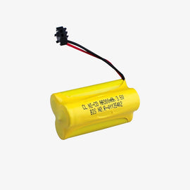 300mah 3.6v ni-cd aa cell battery pack with sm connector for cordless phone, toys, car, diy project battery