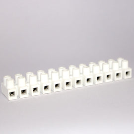 Panel Mount Barrier Terminal Block - 2 Row, 12 Way