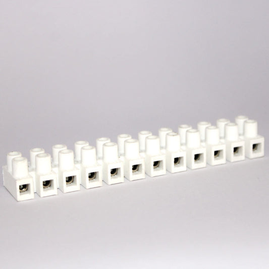 Panel Mount Barrier Terminal Block - 2 Row, 12 Way