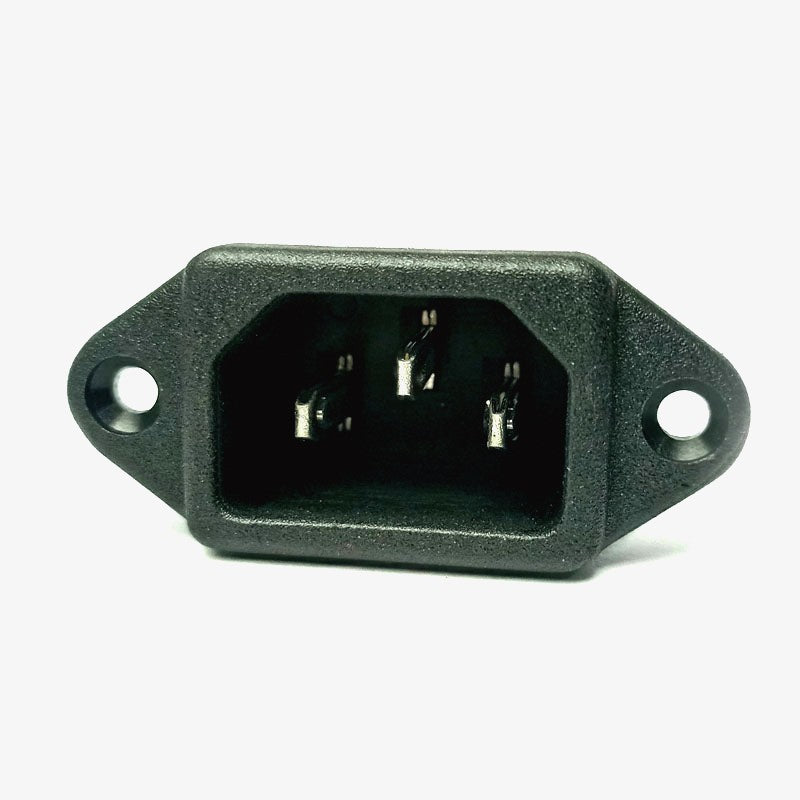 3-Pin Male Panel Mount AC Power Supply Socket - 10A 250V – QuartzComponents