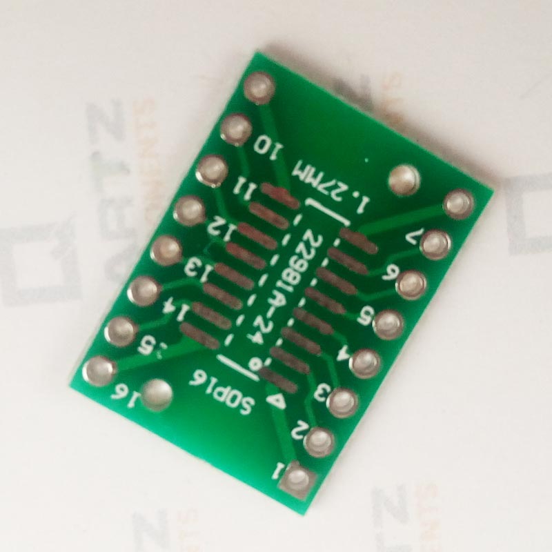 20PCS SOP16 SSOP16 TSSOP16 To DIP16 IC Adapter PCB Board – 0.65/1.27mm Pitch For Prototyping & Programming