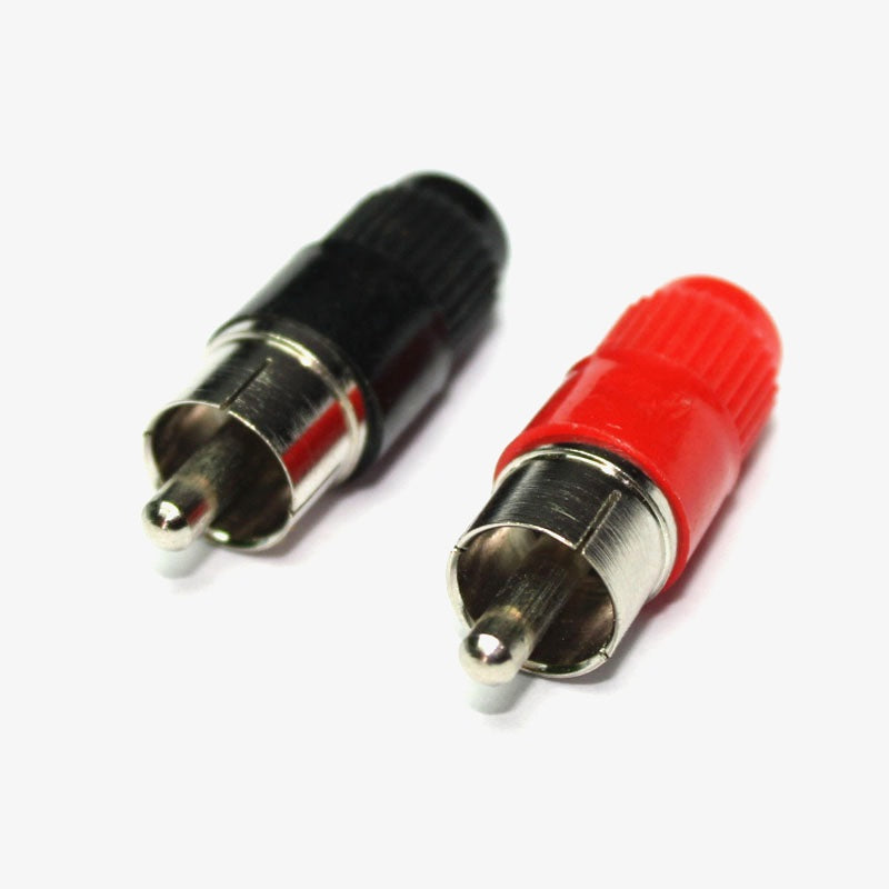 RCA Plug Male Connector Pair