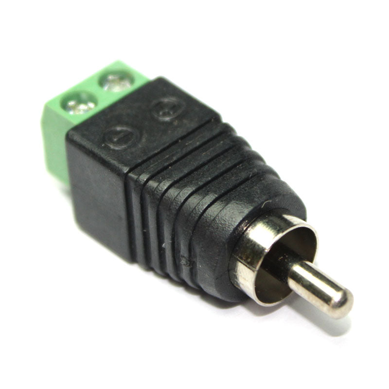 RCA Male Plug AV Adapter with Screw Terminal