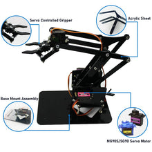 Load image into Gallery viewer, DIY Robotic Arm - Acrylic DIY Kit with Nuts, Bolts and Full Assembly guide (Without Servo)