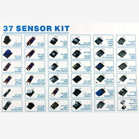 37 in 1 Sensor Kit - 37 Sensors for Arduino – QuartzComponents