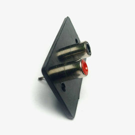 2-Way RCA Female Socket Connector - Panel mount