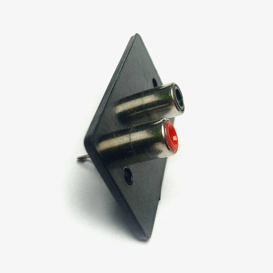 2-Way RCA Female Socket Connector - Panel mount