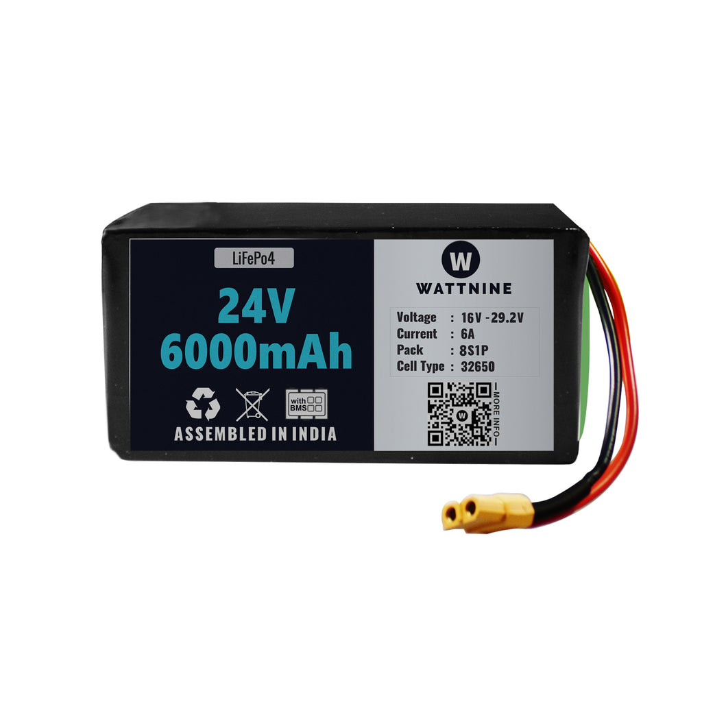 24V 6Ah LiFePo4 Battery with 1 Year Warranty – QuartzComponents