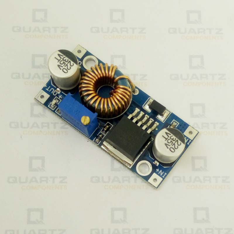 thumbnail interactive-video image 1 of XL4005 5A DC-DC Buck Converter Module - Adjustable Voltage (0.8-30V) CC/CV For Charging & Arduino 1 of 12
