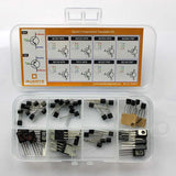 Transistor Kit for Assorted BJT Transistors- 8 Values / 50 pcs with Storage Box