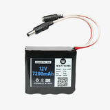 12v 7.2Ah Li-ion Battery Pack with 1 Year Warranty