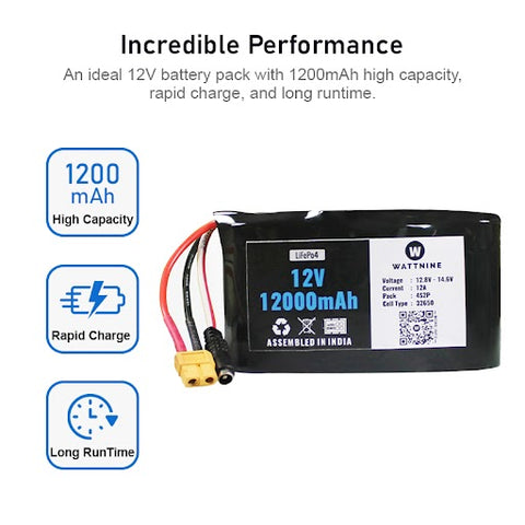 12.8V 12Ah LFP Battery Pack