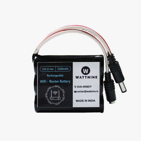 WATTNINE® Mini UPS for Wi-Fi Router - Router UPS Battery for 12v WiFi Router